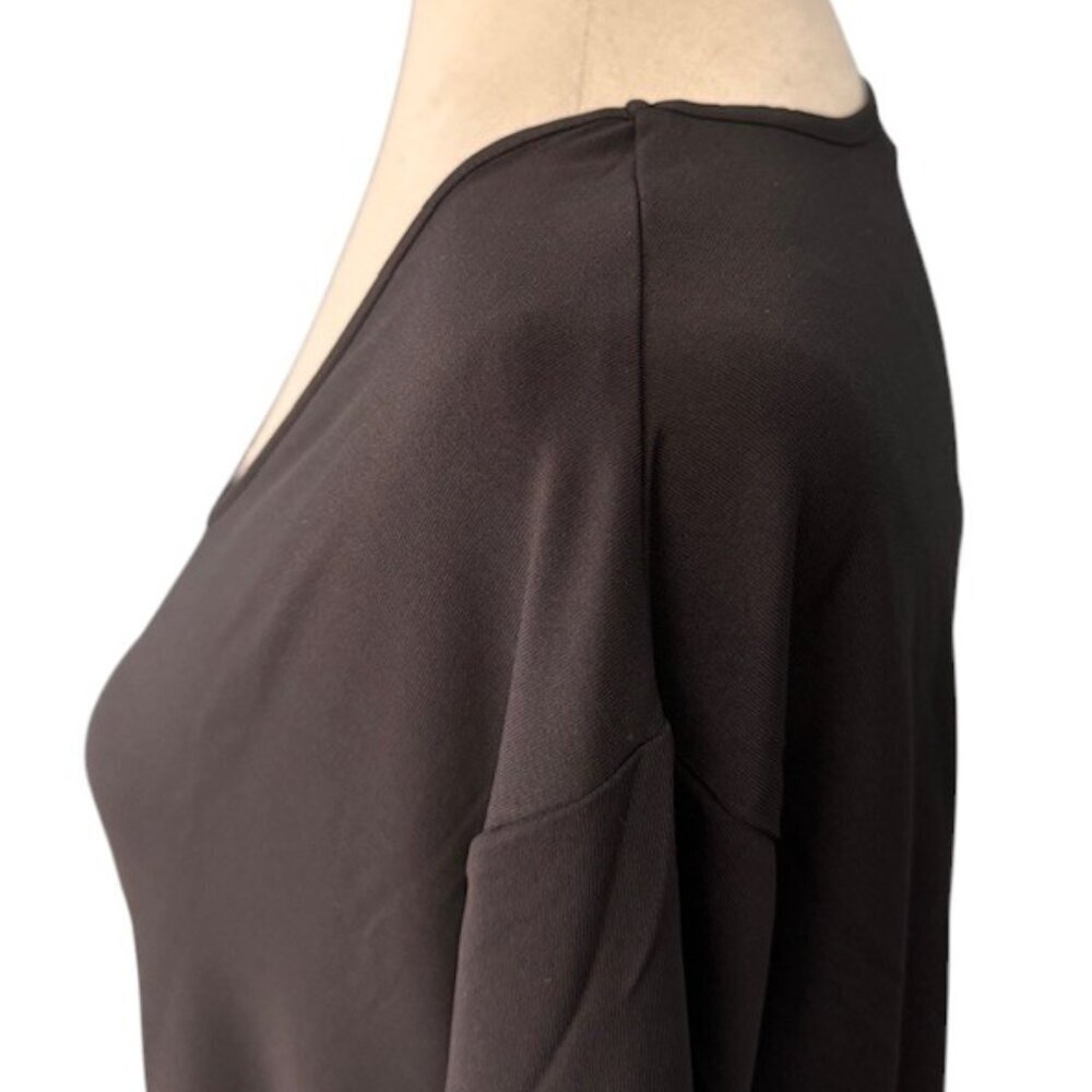 Ulla Popken Women's Black Swing Round Neck Knit A-line Tunic Top Plus 28/30 NWT - Picture 7 of 16